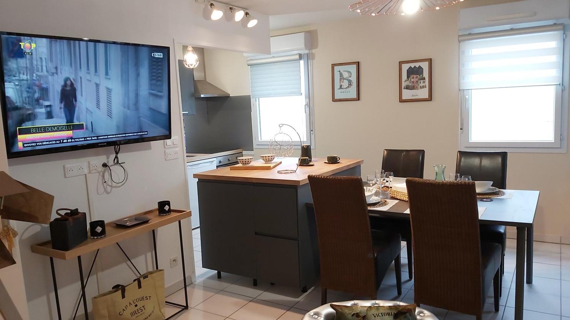 L'Escale N°13 :Appartement Standing Dans Residence เบรสต์ ภายนอก รูปภาพ